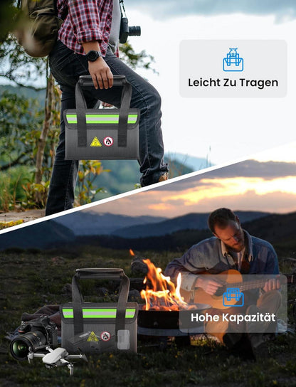 COICER Lipo Safe Bag Feuerfest Reflektierend Nacht 35.5x19.8x24cm