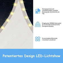Weißes Sonnensegel Wasserdicht 3x4m mit Solar Lichterkette