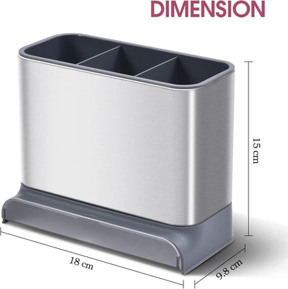 Edelstahl Utensilienhalter Besteck Abtropfkorb Küchen Organizer