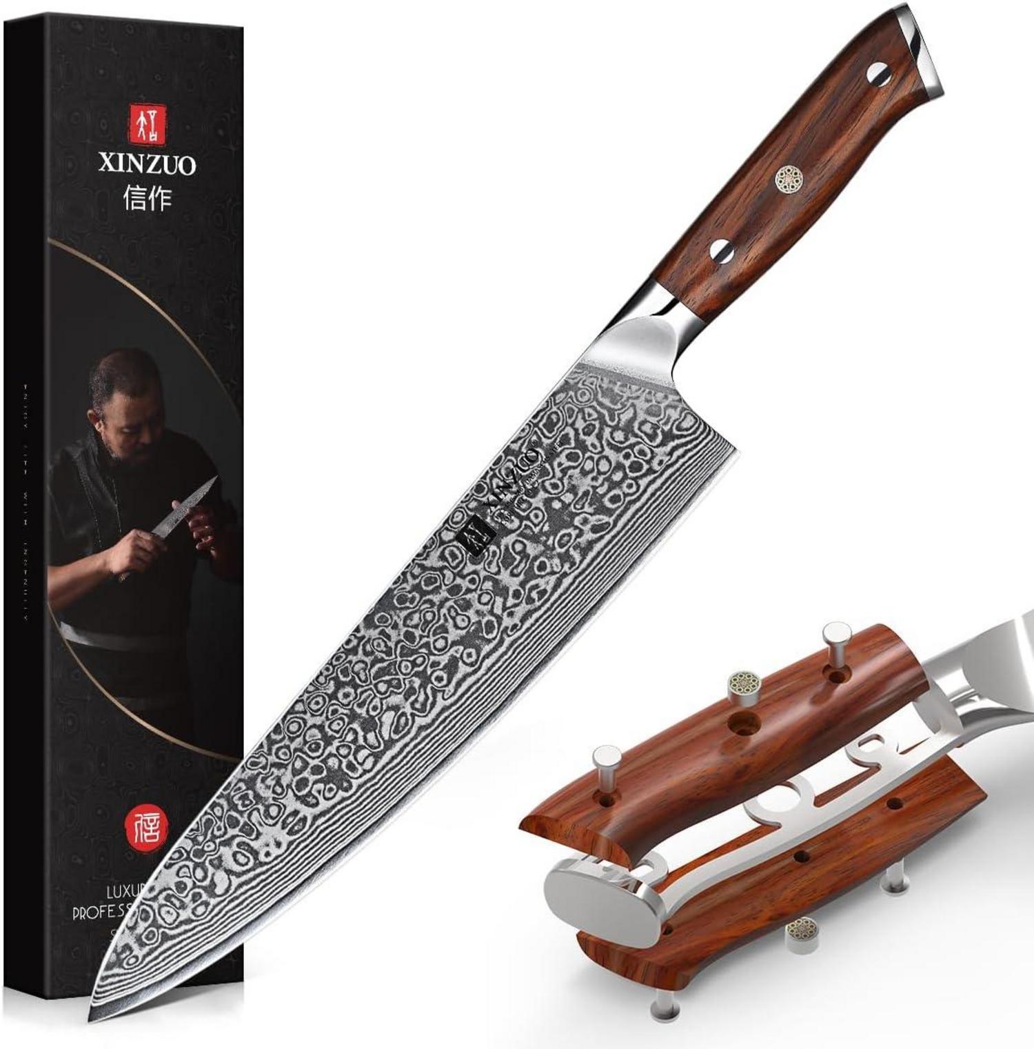 Damaststahl Kochmesser 25.5cm scharf Küchenmesser 67 Schichten Profi