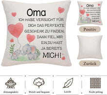 Oma Geschenk Geburtstag 45x45 Kissenbezug Lustige Muttertag