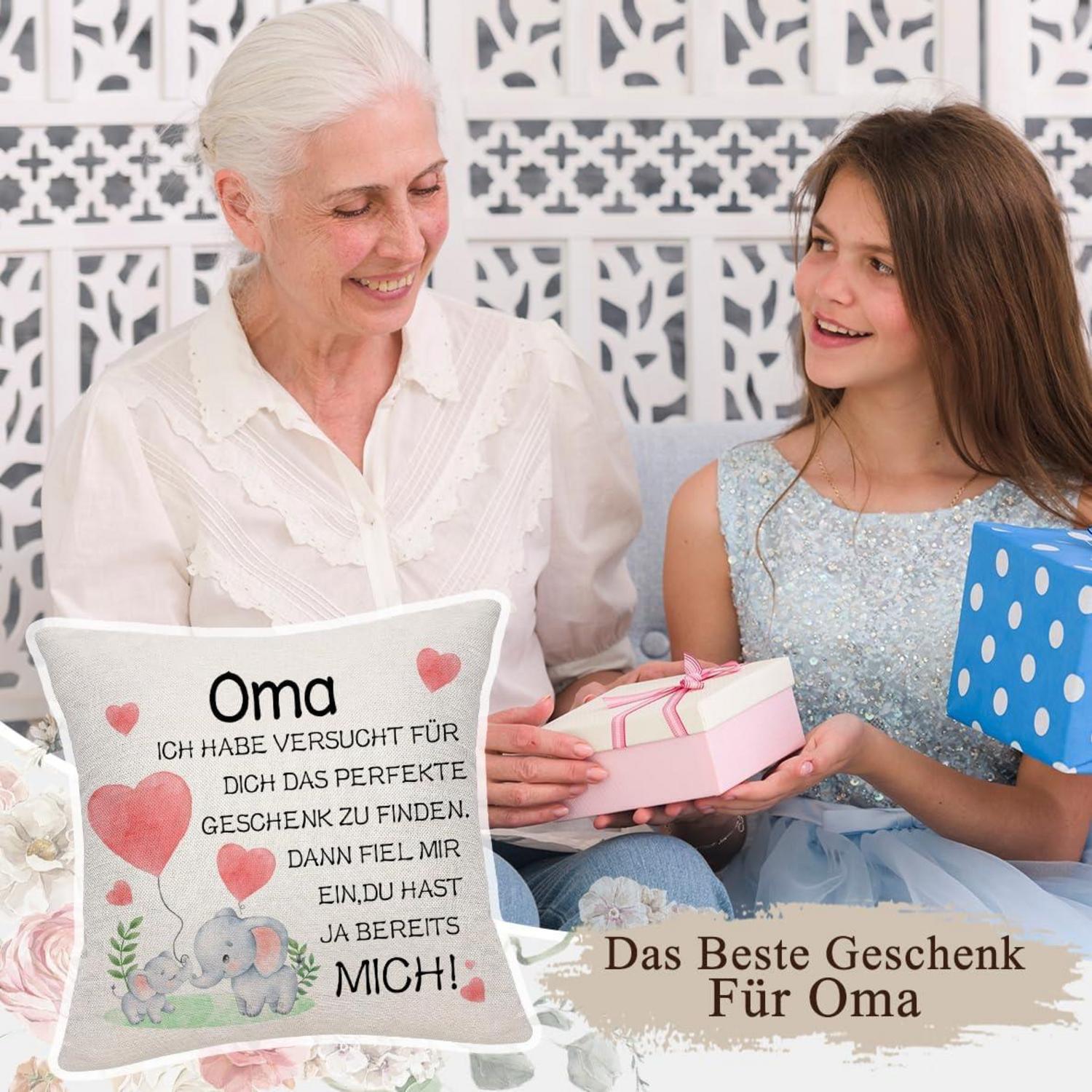 Oma Geschenk Kissenbezug 45x45 Lustige Geschenke 60 70 80 Geburtstag Mutter