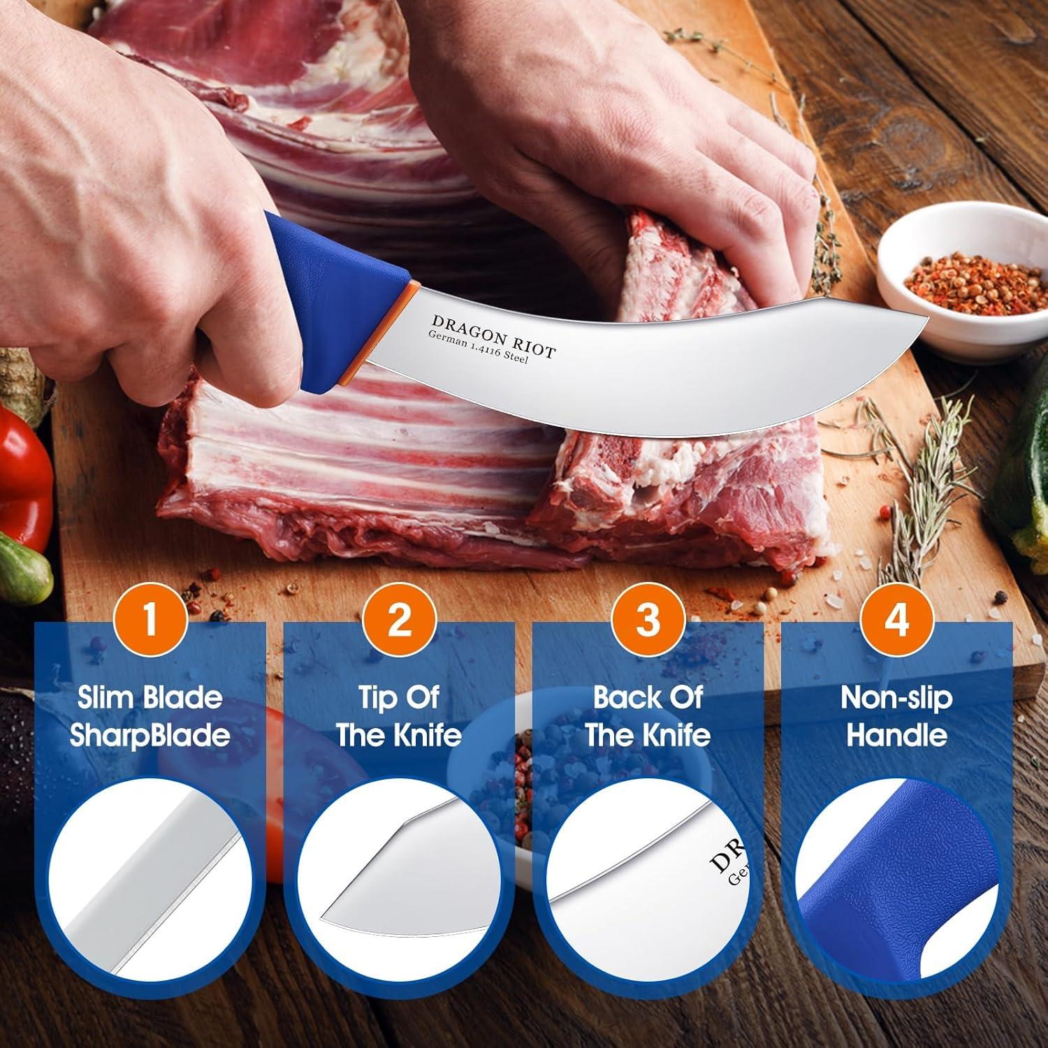 Ausbeinmesser profi 6 Zoll Flexibel Grillmesser scharf Folkitchen