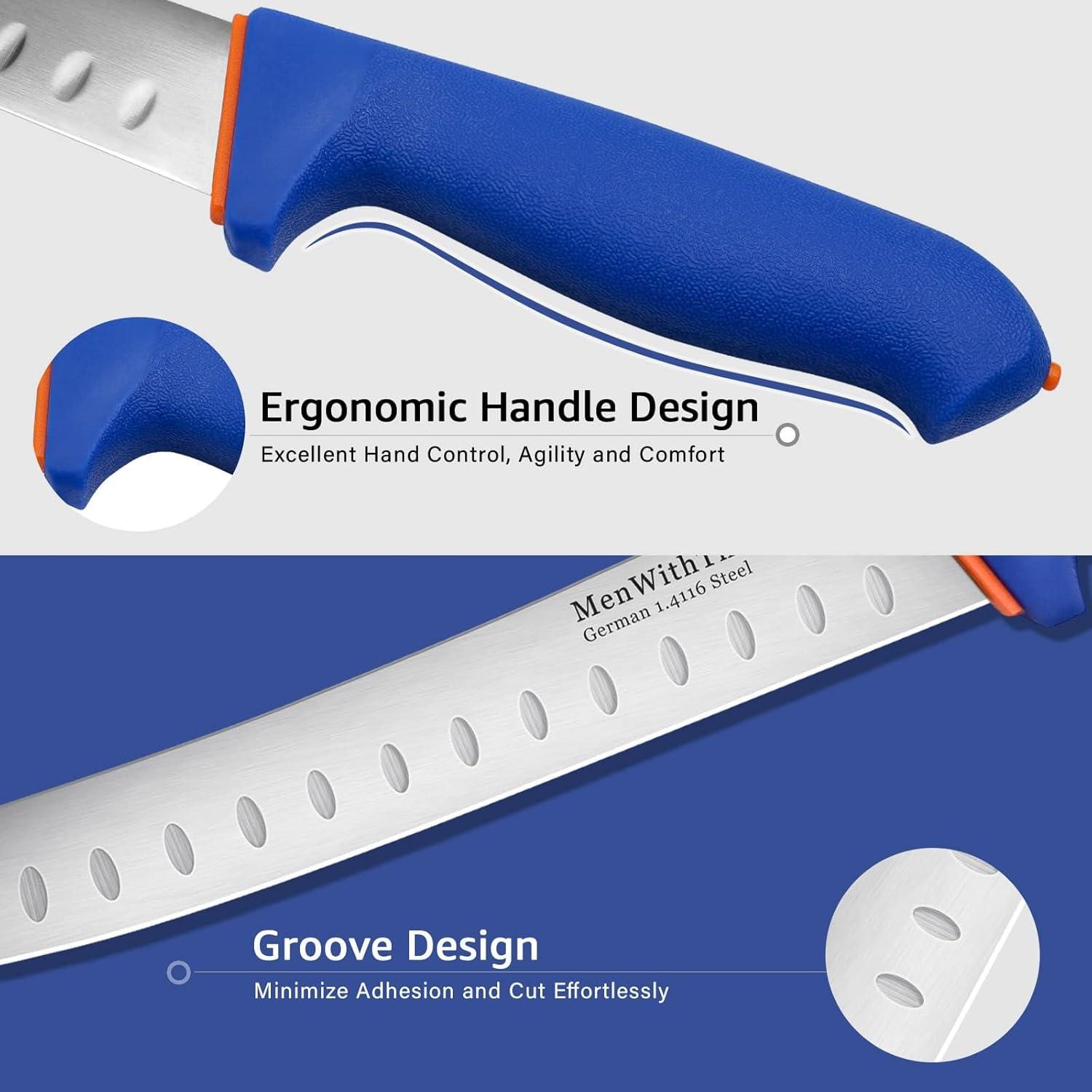 DRAGON RIOT Ausbeinmesser 6 Zoll scharf Flexibel Profi Machete Blau