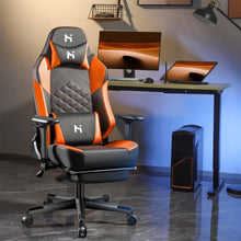 Ergonomischer Gaming Stuhl in Orange und Schwarz mit