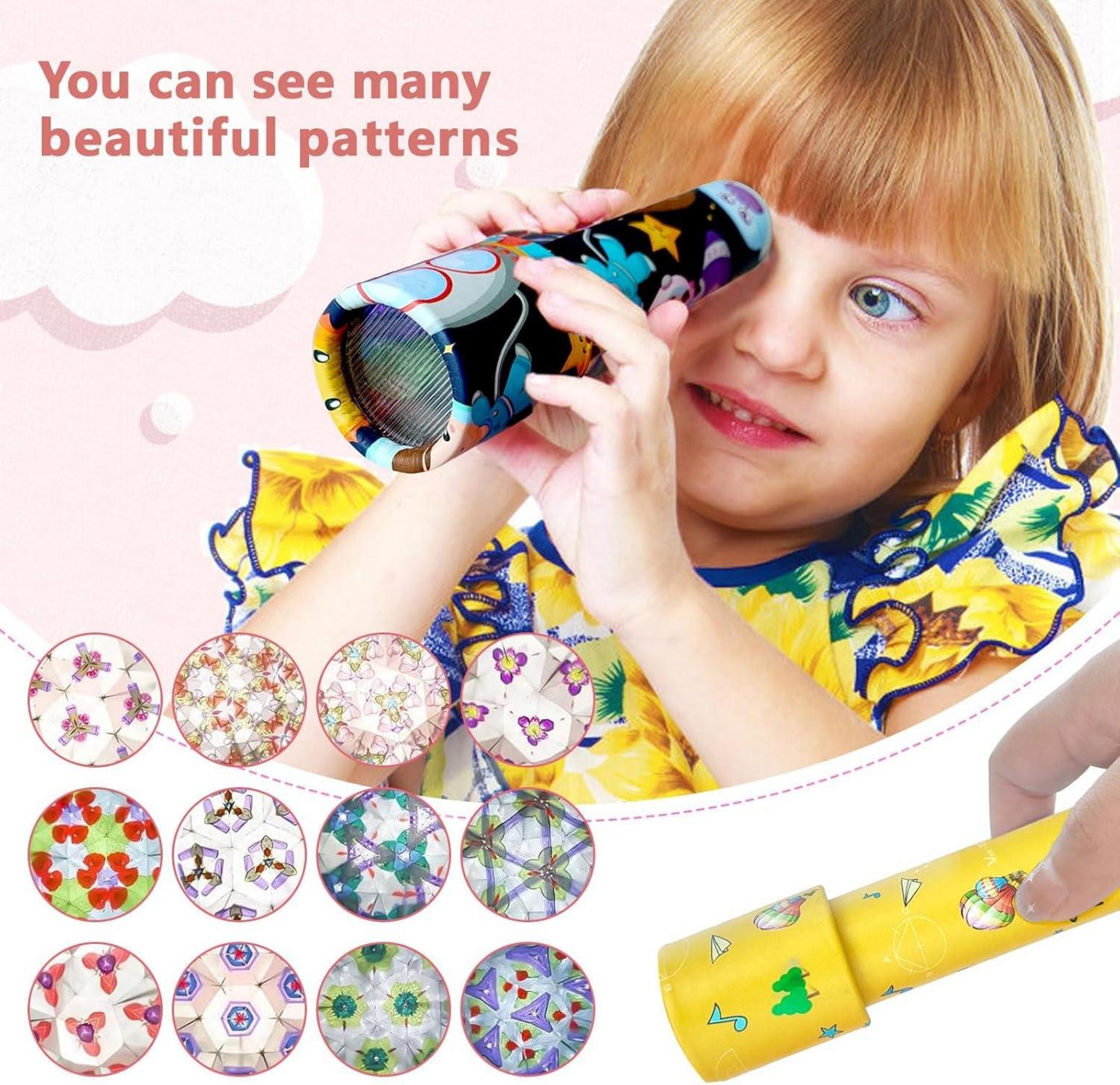 Kaleidoskop Kinder 12er Set Vintage Retro Lernspielzeug Zufällige Farben