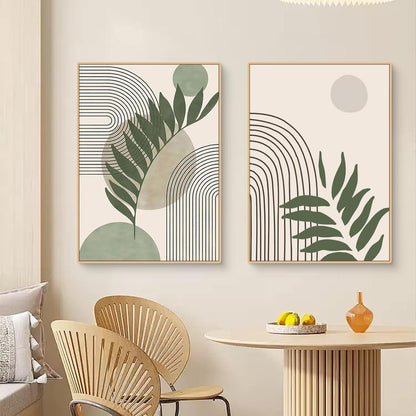 Boho Grüne Pflanze Poster Set Aesthetic Wandbilder Wohnzimmer Schlafzimmer Deko 30x40cm