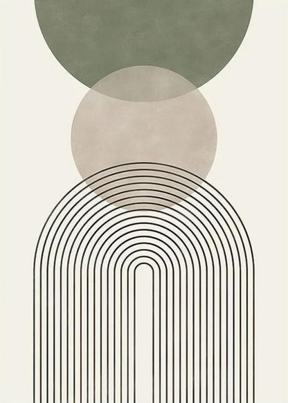 Grüne Pflanze Boho Poster Set, 3-teilig, Wandbilder 30x40cm