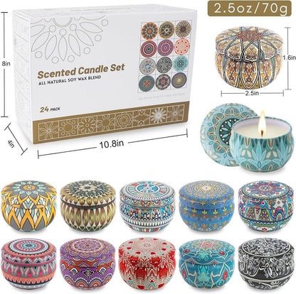 24er-Pack Duftkerzen Geschenkset für Frauen, Aromatherapie Kerzen Muttertag