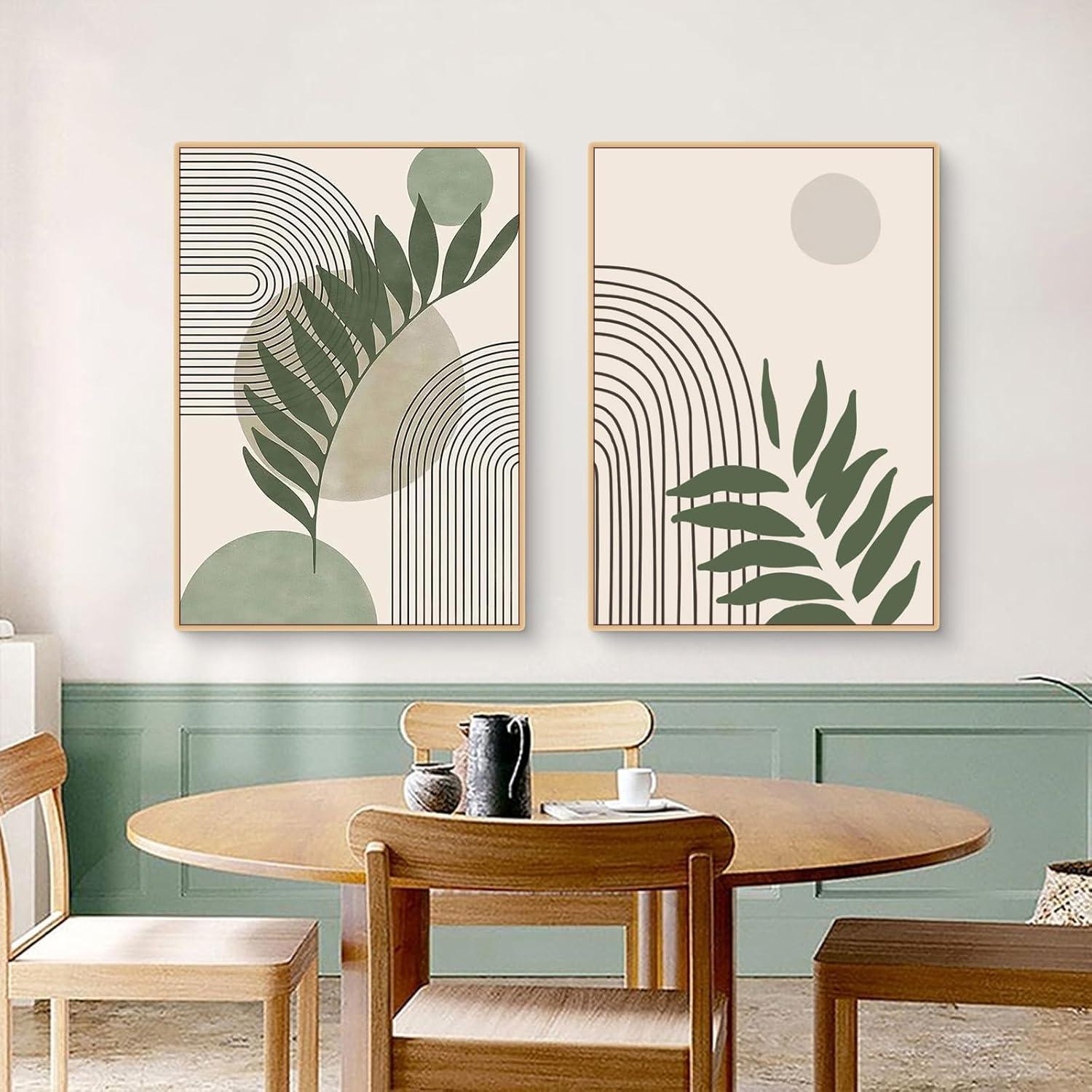 3-teiliges Grüne Pflanze Poster Set für Wohnzimmer Schlafzimmer