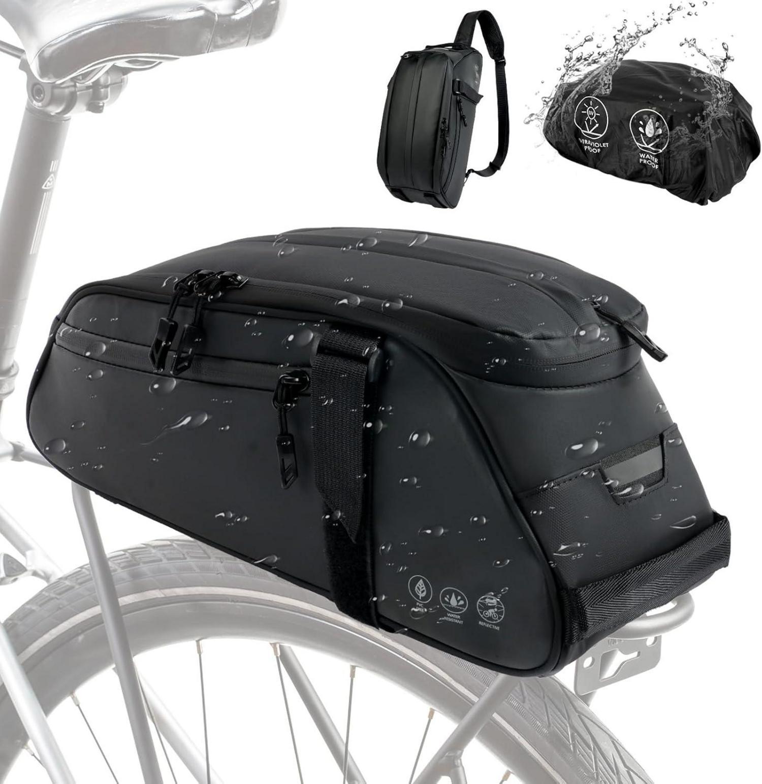 Fahrrad Gepäckträgertasche 2 IN 1 wasserdicht reflektierend 8L