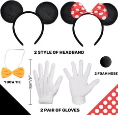 Damen Maus Mouse Kostüm Tutu Rock Haarreifen Handschuhe Nase