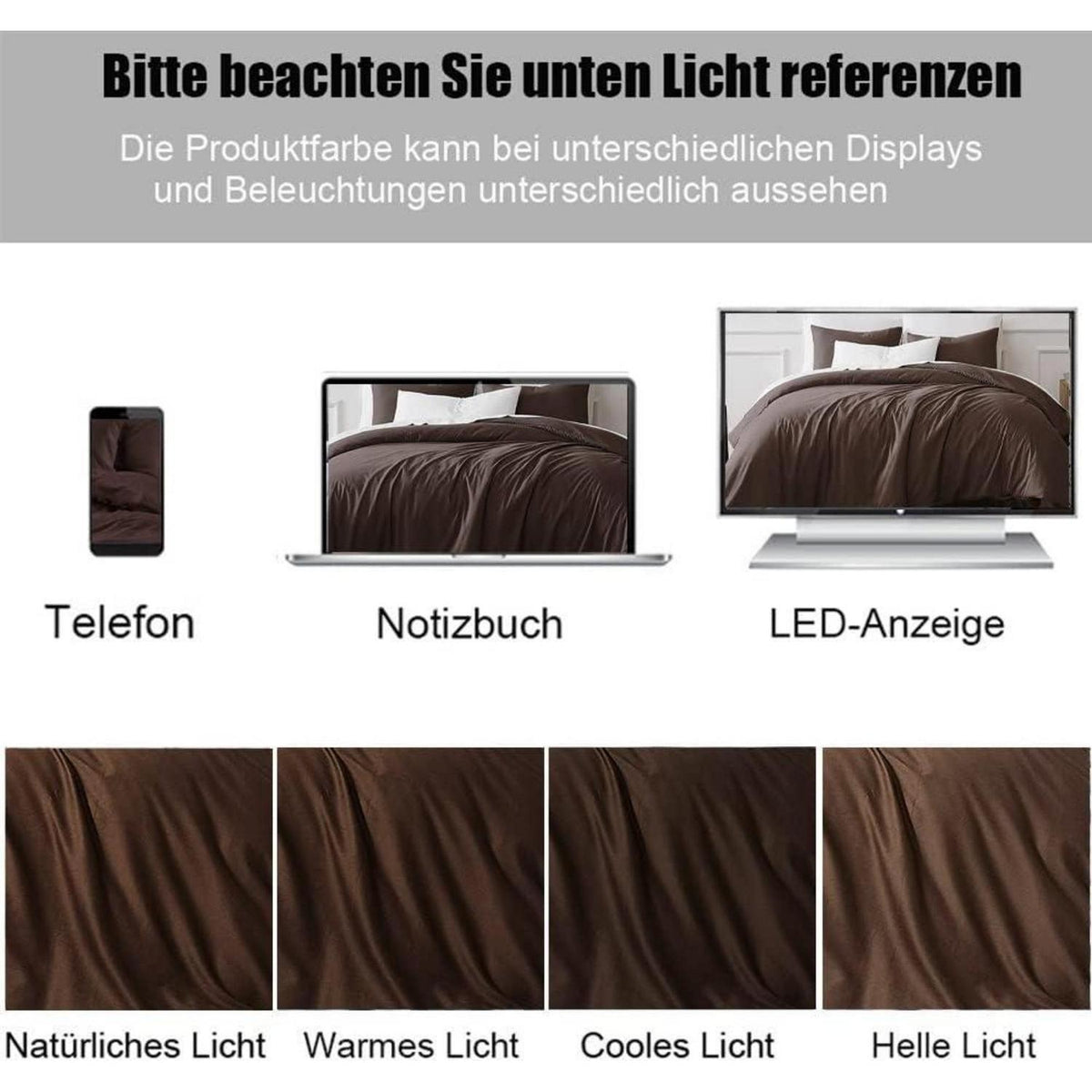 2er Set Kissenbezüge 40x60 cm Braun Mikrofaser mit Reißverschluss