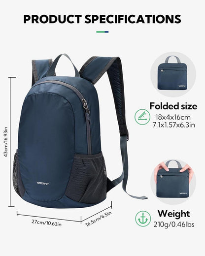Ultraleichter Faltbarer Rucksack 18L Sport Outdoor Wandern Reisen Einkaufen