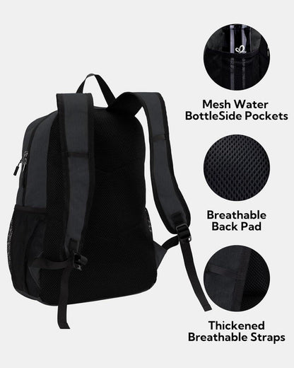 Faltbarer Wanderrucksack 20L Daypack Schwarz für Wandern, Reisen, Städtetrips