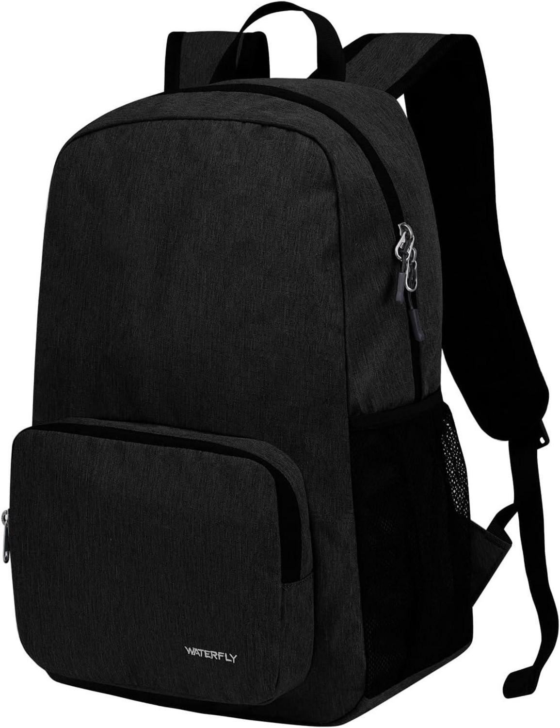Faltbarer Wanderrucksack 20L Daypack Schwarz für Wandern, Reisen, Städtetrips