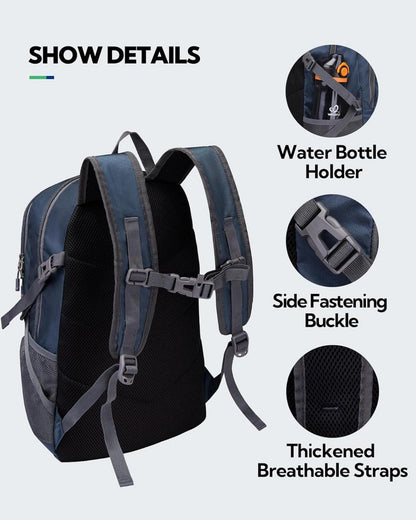 Faltbarer Wanderrucksack 28L Nassfach Outdoor Trekking Camping