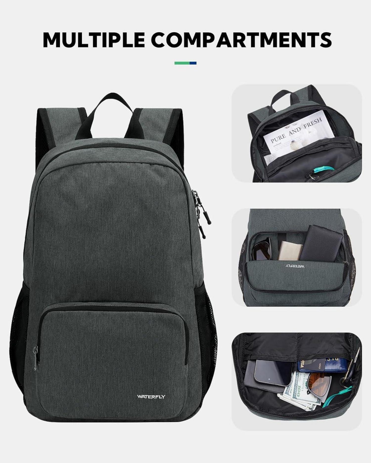 Faltbarer Wanderrucksack 20L mit Rückenbelüftung