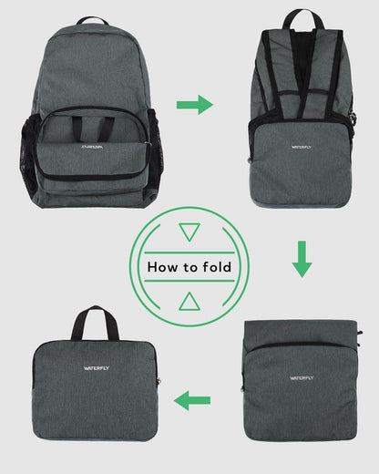 Leichter Faltbarer Rucksack 20L: Wanderrucksack Daypack Rückenbelüftung