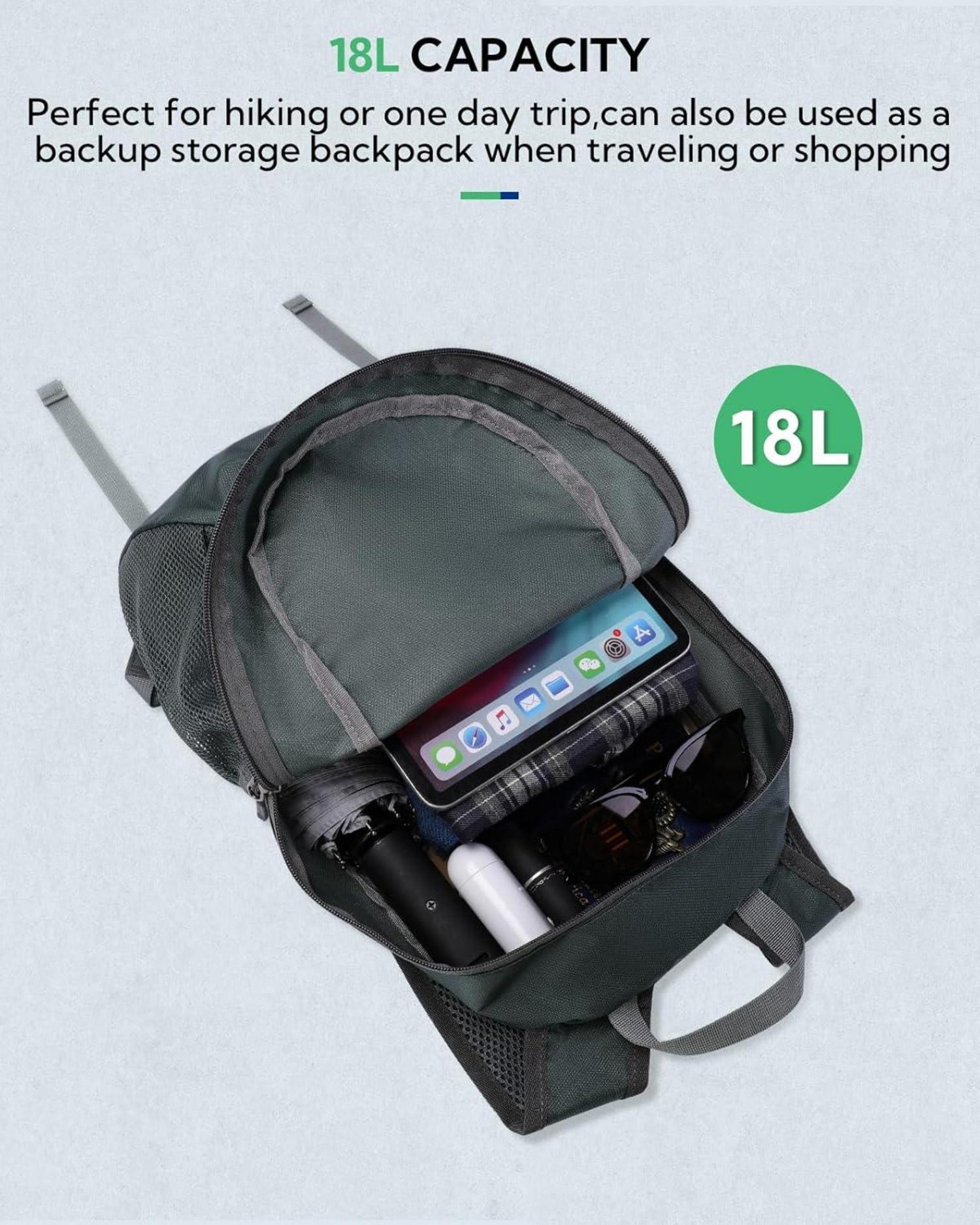 Ultraleichter Faltbarer 18L Rucksack für Outdoor & Reisen