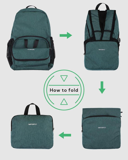 Faltbarer 20L Tagesrucksack Wandern Reisen Städtetrips Herren Damen Grün