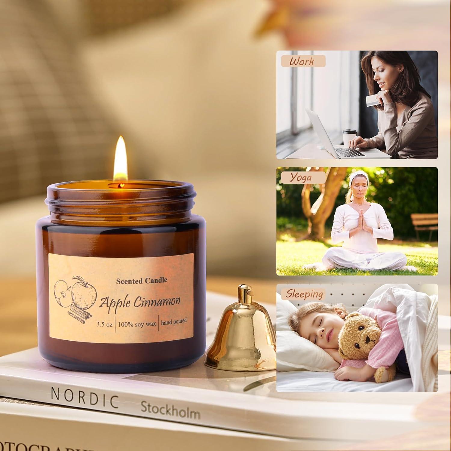 Bio Aromatherapie Kerzen 6er Pack Geschenkset für Frauen 3,5 Unzen