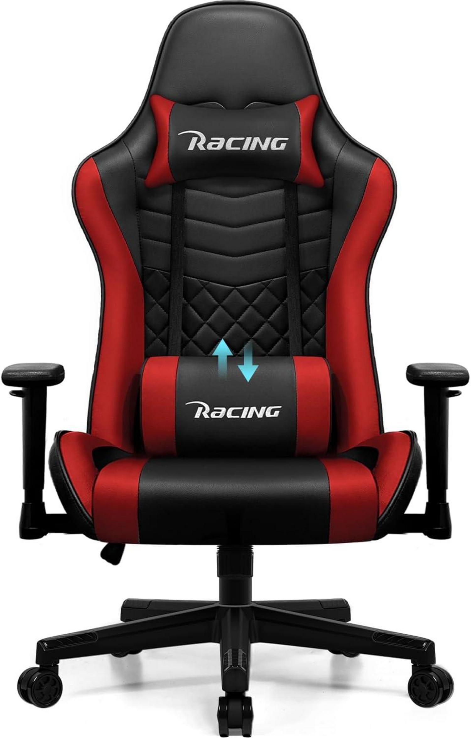 Gaming Stuhl Bürostuhl Wippfunktion Lendenkissen 170° Home Office