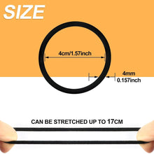 36 Stück Haargummis Schwarz 4 mm Damen Zopfgummis Elastisch