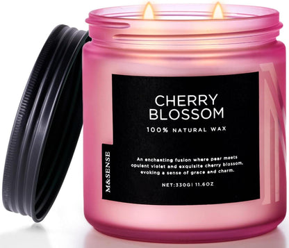 Duftkerze Kirschblüte im Glas 330g 70 Stunden Brennzeit Aromatherapie