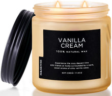 Vanille Sahne Duftkerzen im Glas, Aromatherapie, 330g