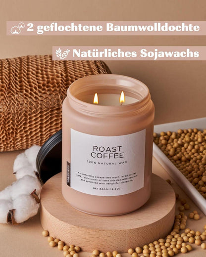 Duftkerzen Kaffee 2 Docht Jar Kerze 550g 110 Stunden Brenndauer