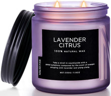 Duftkerzen Lavendel Zitrus 2 Dochte 330g Aromatherapie Kerze