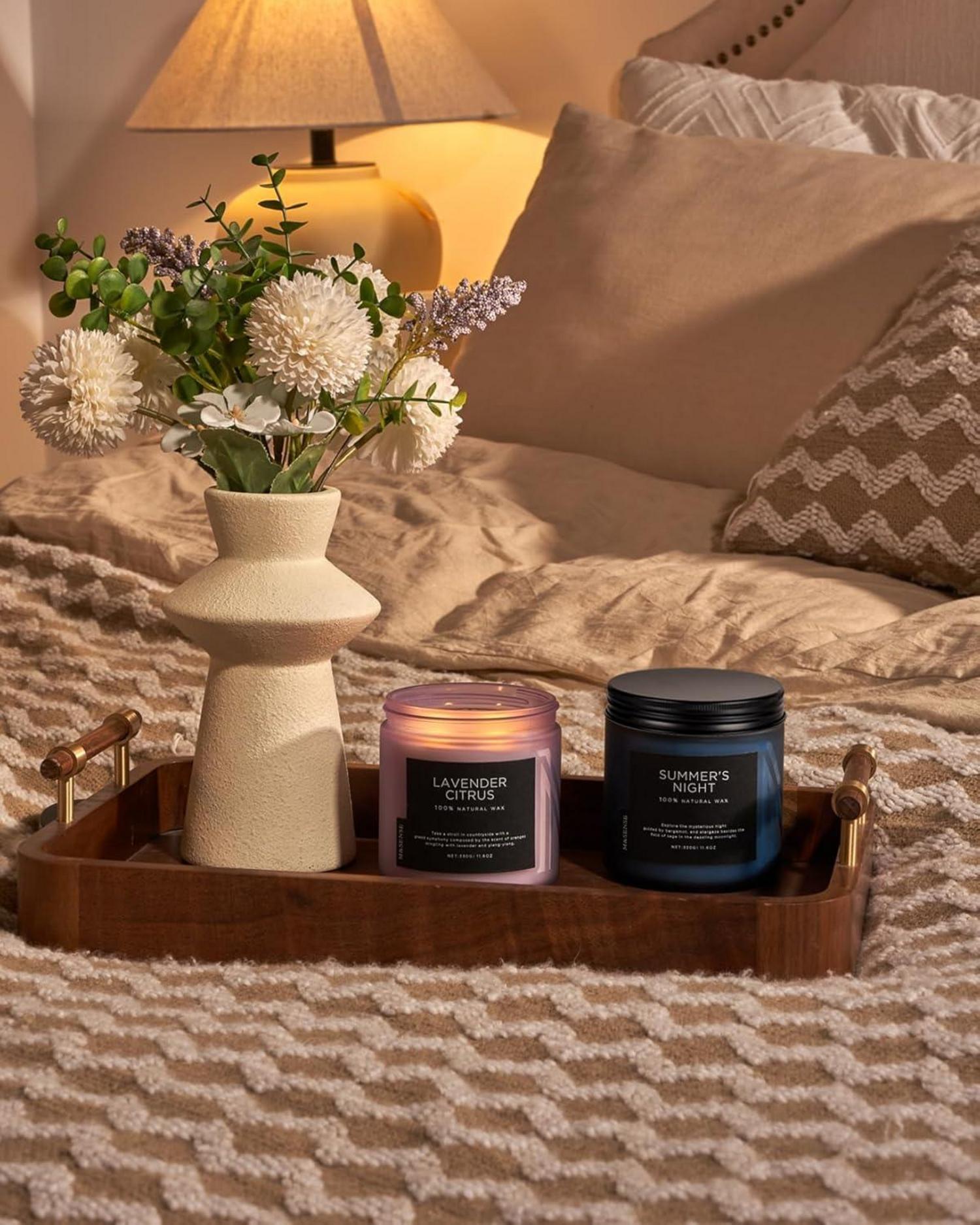 Duftkerzen Lavendel Zitrus Aromatherapie 330g 70std Brenndauer Sojakerzen