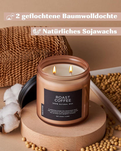 Duftkerzen im Glas 330g, 2 Dochte, 70 Std