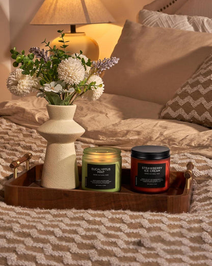 Duftkerze Eukalyptus Minze 330g 70h brennend 2 Docht Spa Bad Yoga