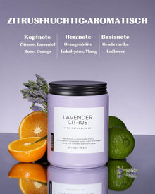 Duftkerzen Lavendel Zitrus 550g 110 std. Brenndauer
