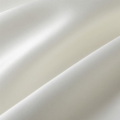 Glänzende Satin Bettwäsche Set 200x220 Weiß Beige Creme