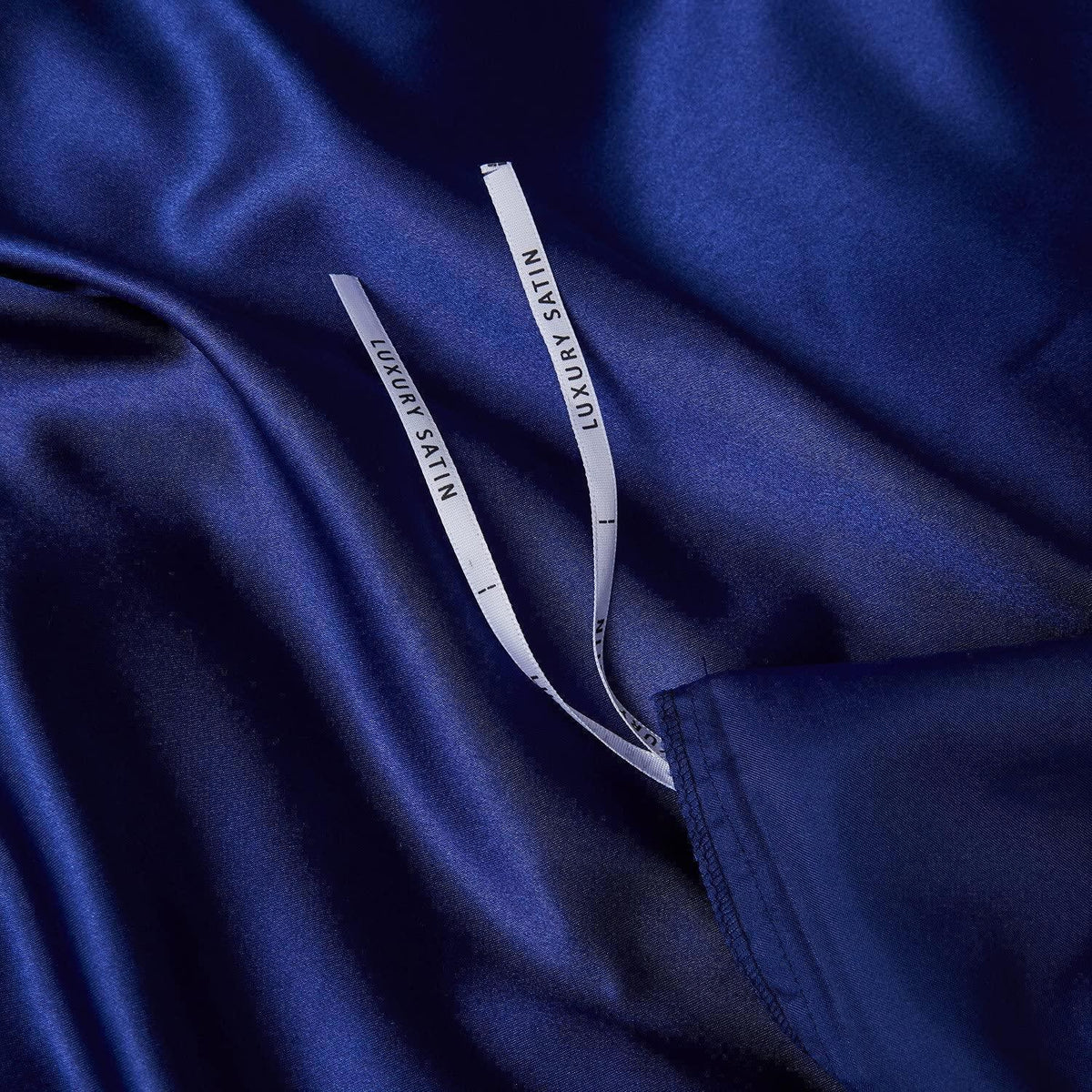 Bettwäsche-Set 135x200cm, 4-teilig, Blau, Satin Glanz