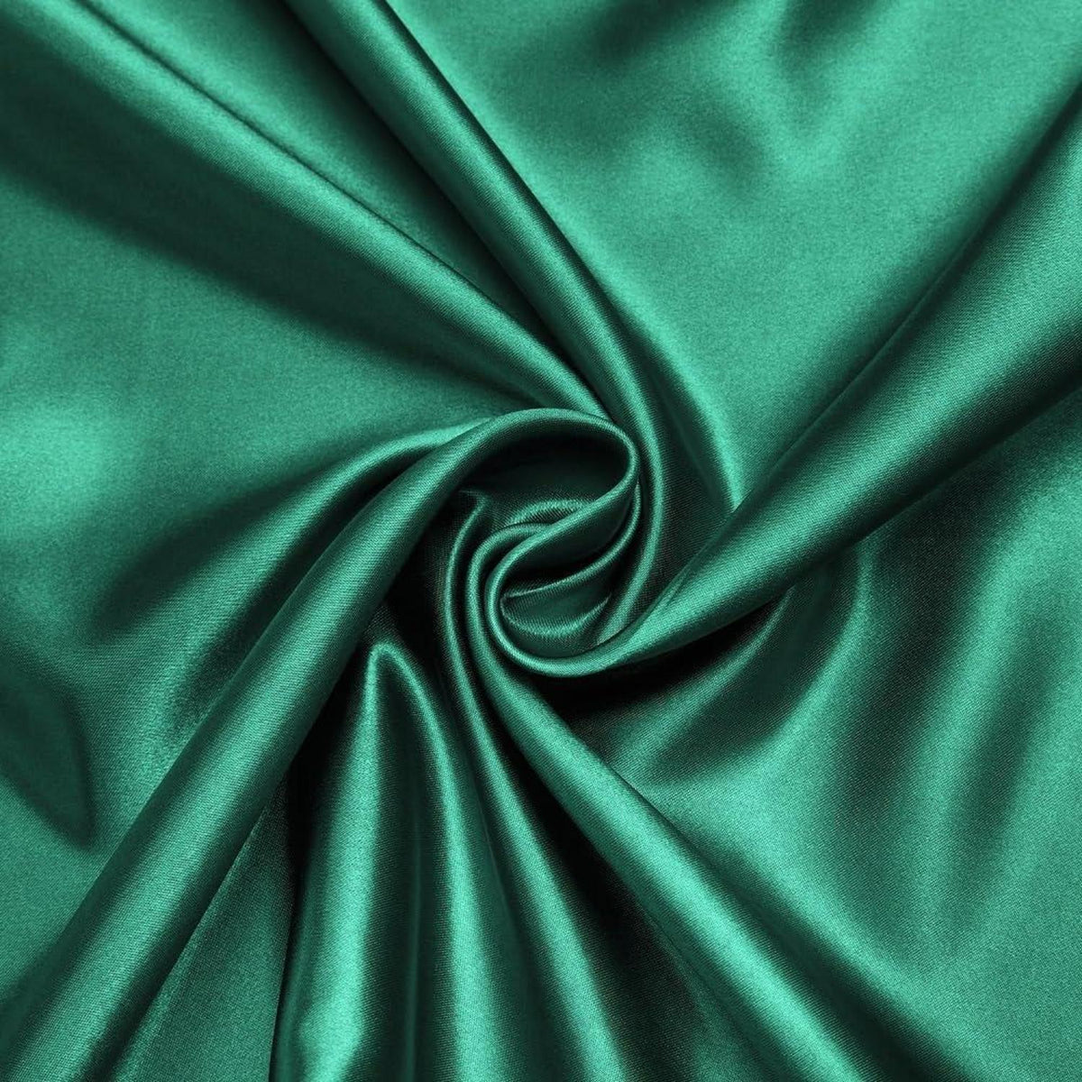 Satin Bettwäsche Set 135x200 Dunkelgrün 4-teilig Luxus