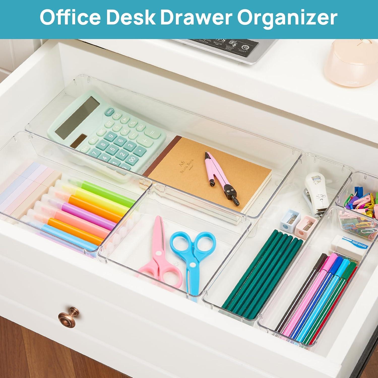 Vtopmart Badschrank Organizer Set - Transparente Schubladen Organizer für Schminktisch & Badezimmer