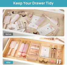 Transparente Schubladen Organizer Set, 27-teilig, 5 Größen