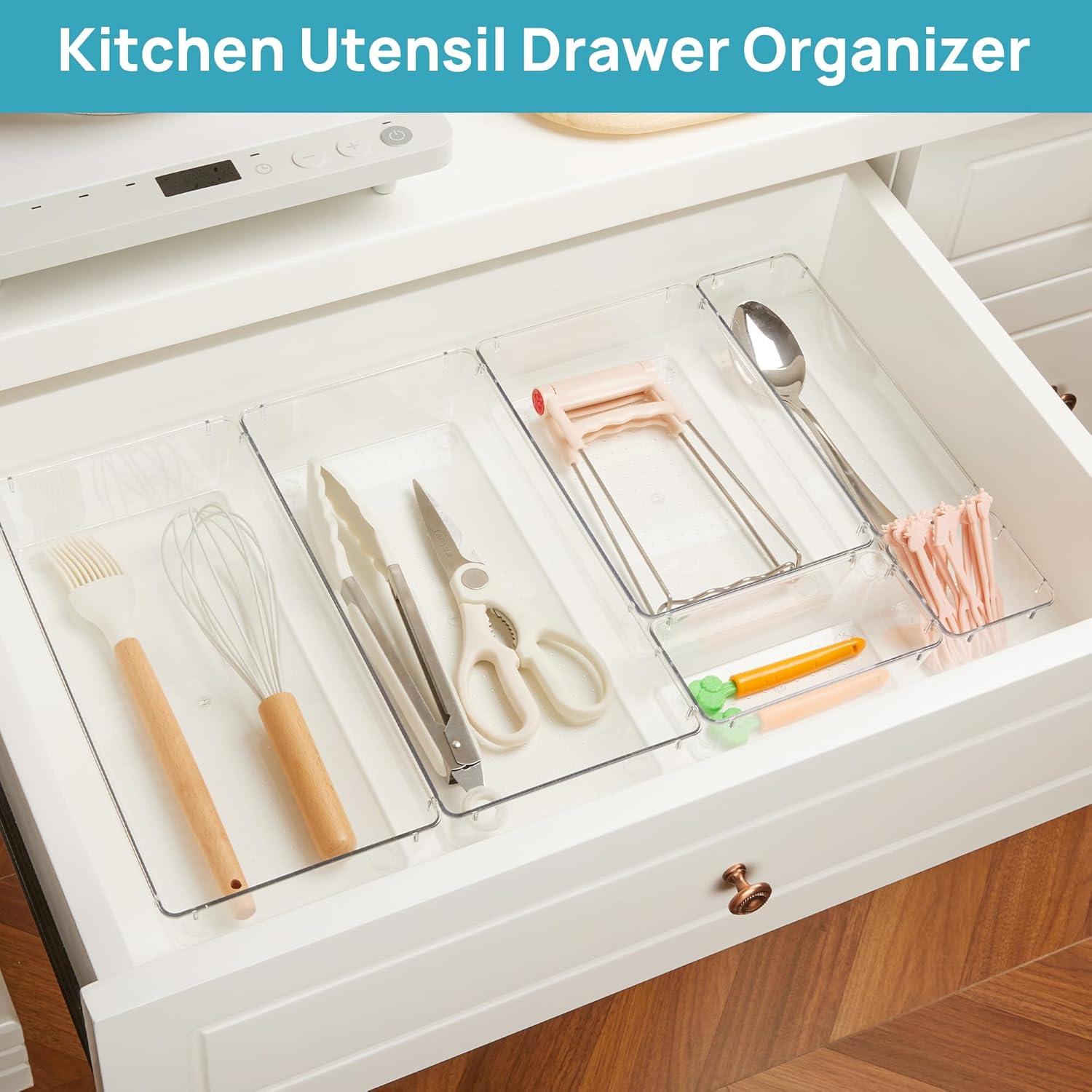 27-teiliges Schubladen Organizer Set, Badezimmer Make-up Küche Büro Organizer