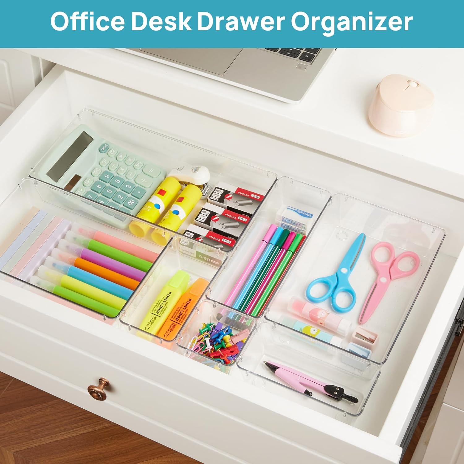27-teilig Schubladen Organizer Set für Küche Büro Makeup, stapelbar