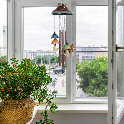 Pilz Garten Windspiel Klare Töne Deko