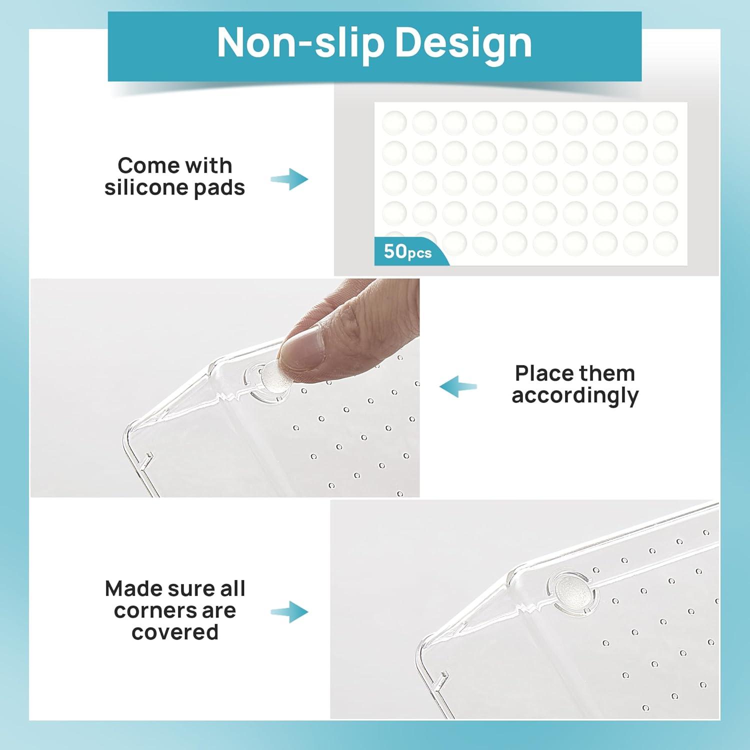 Küchenschubladen-Organizer Set Transparent 7-teilig