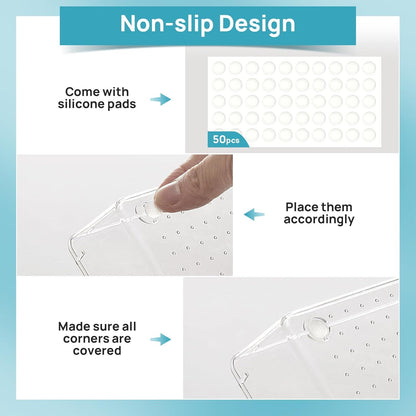 Küchenschubladen-Organizer Set Transparent 7-teilig