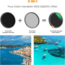 55mm True Color ND&CPL Filter 2-in-1 für Video HD