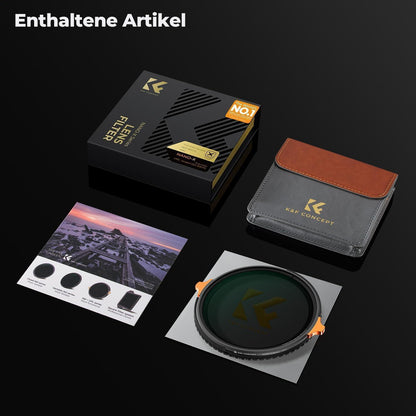 ND & Polfilter 62mm für Videoaufnahmen, 1-5 Blendenstufen