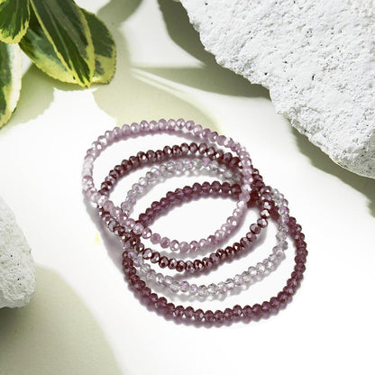 LOCCY Damen Perlen Armband Kristall Mehrschichtiges Boho Modeschmuck Schwarz