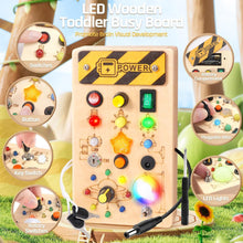 Montessori Spielzeug ab 1 Jahr Busy Board LED Holz